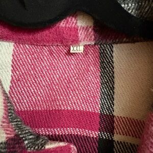 Pink and Black Plaid Shirt XXL